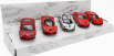 Bburago Ferrari Set 5x 488 Gtb - Enzo - 488 Pista - F-12 Berlinetta - Laferrari 1:64 Červená Stříbrná