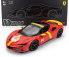Bburago Ferrari Sf90 Stradale Hybrid 1000hp N 50 24h Le Mans Livery - Con Vetrina - With Showcase - Exclusive Carmodel 1:18 Červená Žlutá