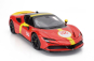 Bburago Ferrari Sf90 Stradale Hybrid 1000hp N 50 24h Le Mans Livery - Con Vetrina - With Showcase - Exclusive Carmodel 1:18 Červená Žlutá