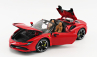 Bburago Ferrari Sf90 Stradale Hybrid Spider 1000hp Open 2020 1:18, červená