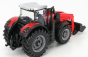 Bburago Massey ferguson 8740s Tractor With Front Loader Scraper 1:50 Red