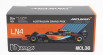 Bburago Mclaren F1  Mcl36 Mercedes Team Mclaren N 4 Australian Gp 2022 Lando Norris - With Helmet And Plastic Showcase 1:43 Oranžová Světle Modrá