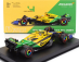 Bburago Mclaren F1  Mcl38 Team Mclaren N 4 4th Monaco Gp (senna 30th Anniversary) 2024 Lando Norris - With Pilot And Showcase 1:43 Žlutá Zelená Černá