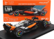 Bburago Mclaren F1  Mcl60 Team Mclaren N 4 2nd British Gp 2023 Lando Norris - Con Pilota E Vetrina - With Pilot And Showcase 1:43 Oranžová Černá Chrom