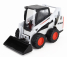 Bburago Mercedes benz Actros 2 Gigaspace Truck Pianale Trasporto Bobcat Ruspa Gommata Front Loader Scraper 2016 1:43 Černá Oranžová