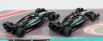 Bburago Mercedes gp Set F1  2x W15 Eq Performance Team Amg Petronas Motorsport N 44 Season 2024 Lewis Hamilton + N 63 Season 2024 George Russell 1:43 Černá Stříbrná Zelená