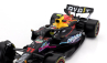Bburago Red bull F1  Rb19 Team Oracle Red Bull Racing N 11 2nd Miami Gp 2023 Sergio Perez - With Pilot And Showcase 1:24 Matt Blue