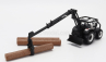 Bburago Valtra N174 Tractor Crane Loader 2017 1:50 Bílá Černá