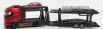 Bburago Volvo Fh16 Xl 750 Euro 6 Cab Truck Car Transporter With Land Rover Range Evoque Lrx 2-door 2011 1:43 Red Met
