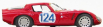 Best-model Alfa romeo Tz2 N 124 Targa Florio 1967 Sangri-la - Federico 1:43 Red