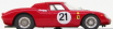 Best-model Ferrari 250 Lm N 21 24h Le Mans 1965 Rindt - Gregory 1:43 Red