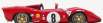 Best-model Ferrari 312 P Spider N 8 1000km Spa 1969 Rodriguez - Piper 1:43 Red