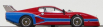 Best-model Ferrari 512 Bb Shilhouette Prova 1978 1:43 Červená Modrá