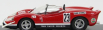 Best-model Fiat Abarth 2000s Spider Team Radio Veronica N 23 Silverstone 1969 E.swart 1:43 Red