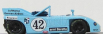 Best-model Porsche 908/3 N 42 Watkins Glen 1972 Joest - Casoni 1:43 Světle Modrá Žlutá