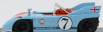 Best-model Porsche 908/3 Spider N 7 Targa Florio 1971 J.siffert - B.redman 1:43 Světle Modrá