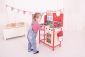 Bigjigs Toys Dřevěná dětská kuchyňka červená