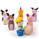 Bigjigs Toys Dřevěné kuželky farma Poškozený obal