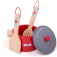 Bigjigs Toys Dřevěný set nádobí s puntíky poškozený obal
