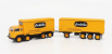 Brekina plast Fiat 690 Truck Millepiedi 4-assi Fredella La Pasta Di Foggia 1961 1:87 Žlutá Černá