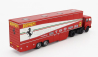 Brekina plast Fiat 691 T Truck Car Transporter Assistance Set 1:87, červená