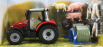 Britains Massey ferguson 5612 Tractor With Animals 2016 1:32 Červená Stříbrná