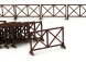 Brumm Accessories Set 5x Transenne - Street Barricades Sizes Misure 4.65cm X 2.85 Cm 1:43 Brown