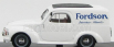 Brumm Fiat 500c Dodávka Fordson Brescia Servizio Clienti 1950 1:43, bílá