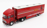 Brumm Iveco fiat Fiat Iveco 190 Truck Car Transporter Monaco Gp 1984 With 2x F1 Ferrari 126ck Turbo N 27 Michele Alboreto - N 28 Rene Arnoux + Figures And Accessories 1:43 Red