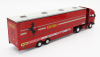 Brumm Iveco fiat Fiat Iveco 190 Truck Car Transporter Monaco Gp 1984 With 2x F1 Ferrari 126ck Turbo N 27 Michele Alboreto - N 28 Rene Arnoux + Figures And Accessories 1:43 Red