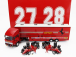 Brumm Iveco fiat Fiat Iveco 190 Truck Car Transporter Monaco Gp 1984 With 2x F1 Ferrari 126ck Turbo N 27 Michele Alboreto - N 28 Rene Arnoux + Figures And Accessories 1:43 Red
