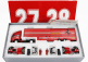 Brumm Iveco fiat Fiat Iveco 190 Truck Car Transporter Monaco Gp 1984 With 2x F1 Ferrari 126ck Turbo N 27 Michele Alboreto - N 28 Rene Arnoux + Figures And Accessories 1:43 Red