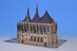 Chrám Sv. Barbory - papírový model 1:250