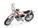 Clc-models Ossa 250 Ae73 Enduro 1973 With Terence Hill Small Action Figure - From Movie - Altrimenti Ci Arrabbiamo - Tv Series - Motorcycle 1:12 Bílá
