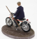 Clc-models Ossa 250 Ae73 Enduro 1973 With Terence Hill Small Action Figure - From Movie - Altrimenti Ci Arrabbiamo - Tv Series - Motorcycle 1:12 Bílá