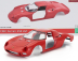 Cmc Ferrari 250lm Car Body + Rolling Chassis 1963 - Con Vetrina - With Showcase 1:18 Red