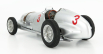 Cmc Mercedes benz F1  W125 N 3 Gp Donington 1937 M.von Brauchitsch 1:18 Silver