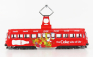 Corgi Blackpool Decker Single Tram Autobus Coca-cola 1:76, červená