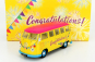 Corgi Volkswagen T1 Minibus Congratulations 1961 1:43 Žlutá Fucsia
