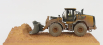 Dm-models Caterpillar Cat966m Ruspa Gommata - Scraper Tractor Weathered Medium Wheel Loader 1:50 Žlutá Černá