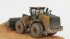 Dm-models Caterpillar Cat966m Ruspa Gommata - Scraper Tractor Weathered Medium Wheel Loader 1:50 Žlutá Černá