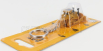 Dm-models Caterpillar Portachiavi - Keyring Catd8t Ruspa Cingolata - Scraper Type Tractor - Cm.5 1:100 Žlutá Černá