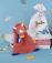 Doudou Hračka s úchytem na dudlík dinosaurus růžový 23 cm