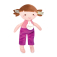 Doudou Julijou Panenka Mia 16 cm fuchsia