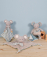 Doudou Plyšová myška s čtvercovou dečkou z BIO bavlny 25 cm