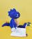 Doudou Plyšový dinosaurus s dečkou 25 cm modrý