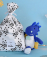 Doudou Plyšový dinosaurus s dečkou 25 cm modrý