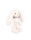 Doudou Plyšový králíček s šátkem bílý 35 cm