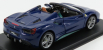 Edicola Ferrari 488 Spider 2015 - Inspired By The 166 Touring Barchetta - Con Vetrina - With Showcase 1:24 Blue Met