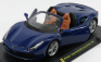 Edicola Ferrari 488 Spider 2015 - Inspired By The 166 Touring Barchetta - Con Vetrina - With Showcase 1:24 Blue Met